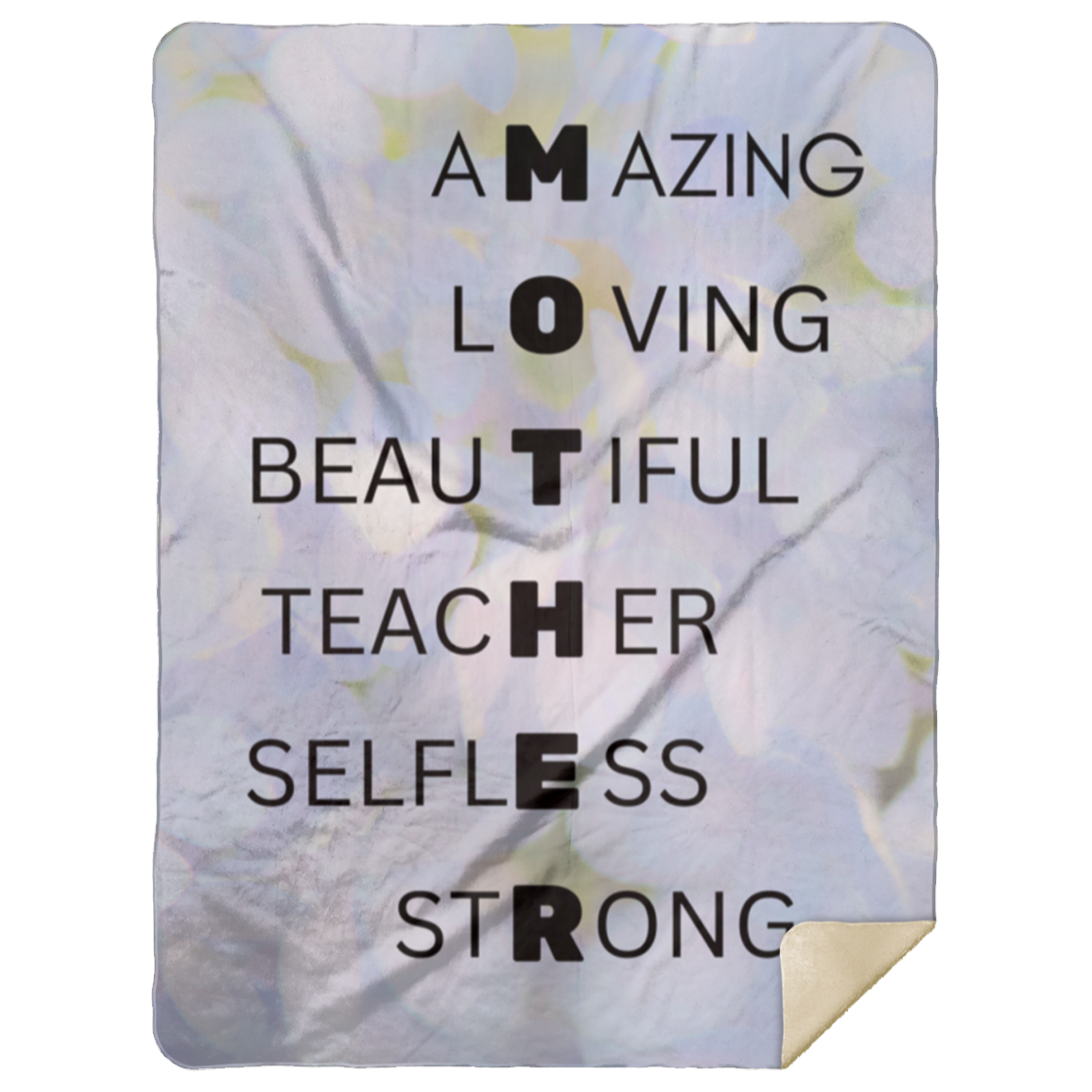 Mother Acrostic Poem Blanket