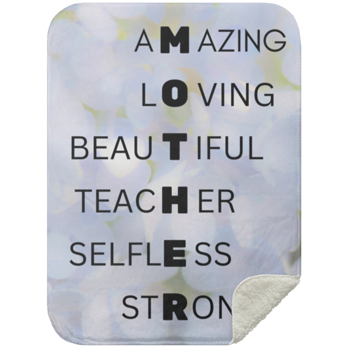 Mother Acrostic Poem Blanket