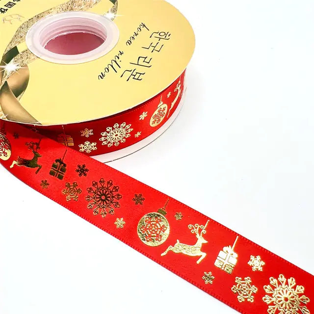 Ribbon Printed Christmas Design