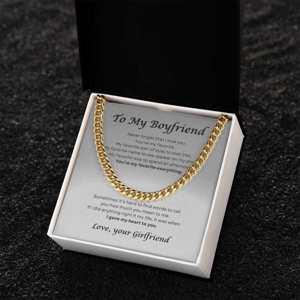 To My Boyfriend | Cuban Link Chain