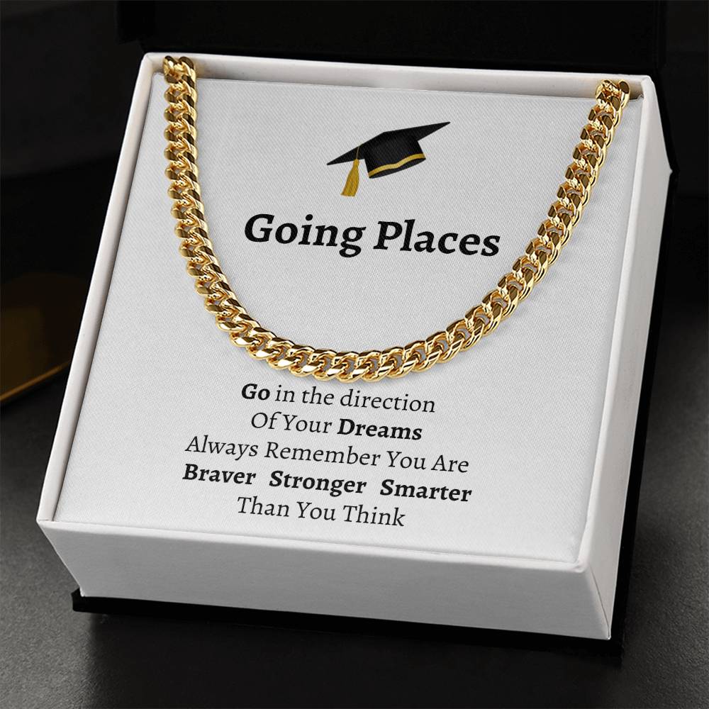 Graduation Message Cuban Link Chain