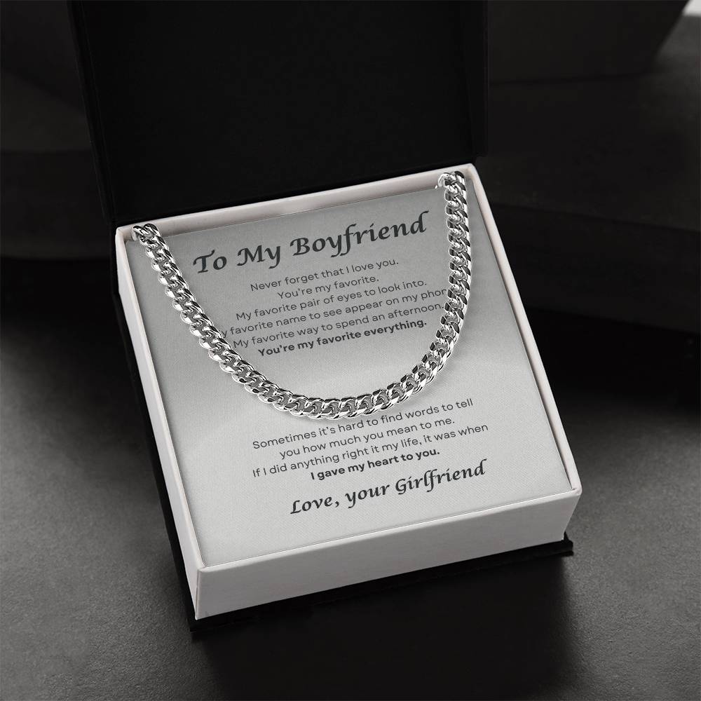To My Boyfriend | Cuban Link Chain