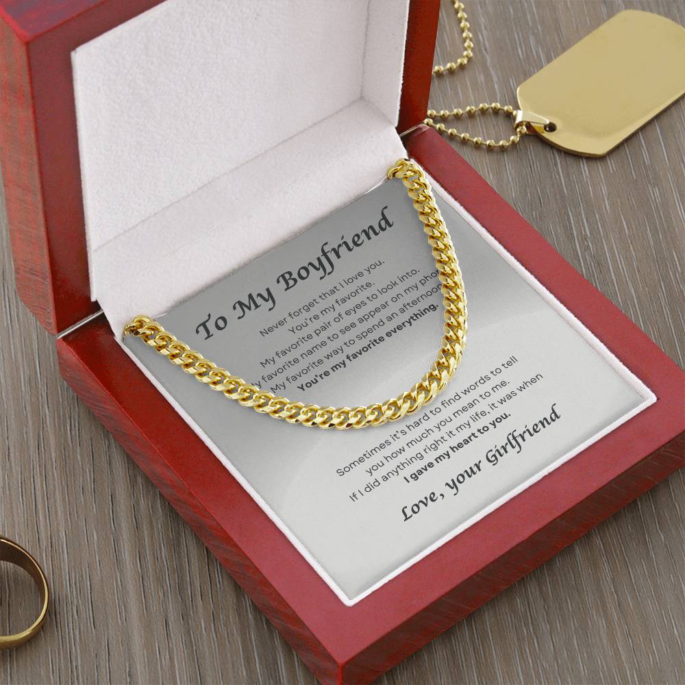 To My Boyfriend | Cuban Link Chain