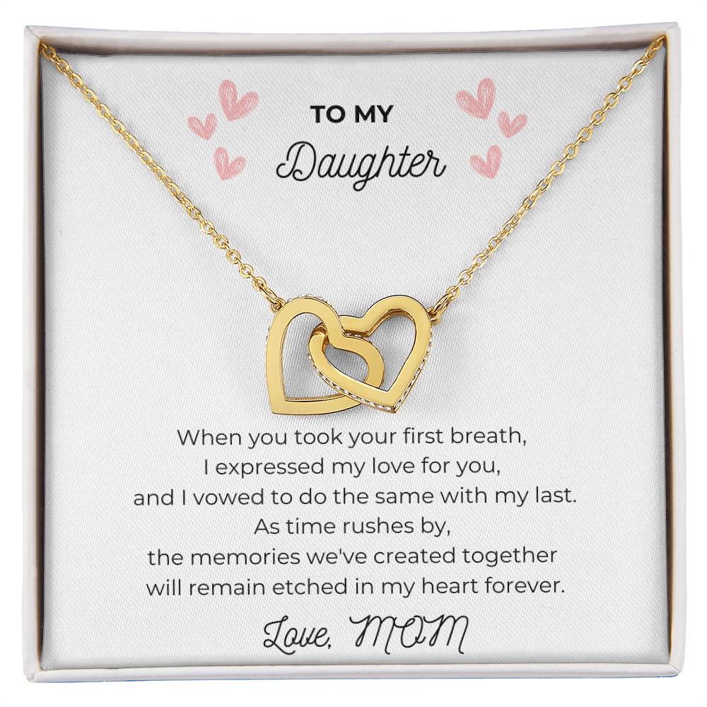 To My Daughter | Interlocking Hearts Necklace