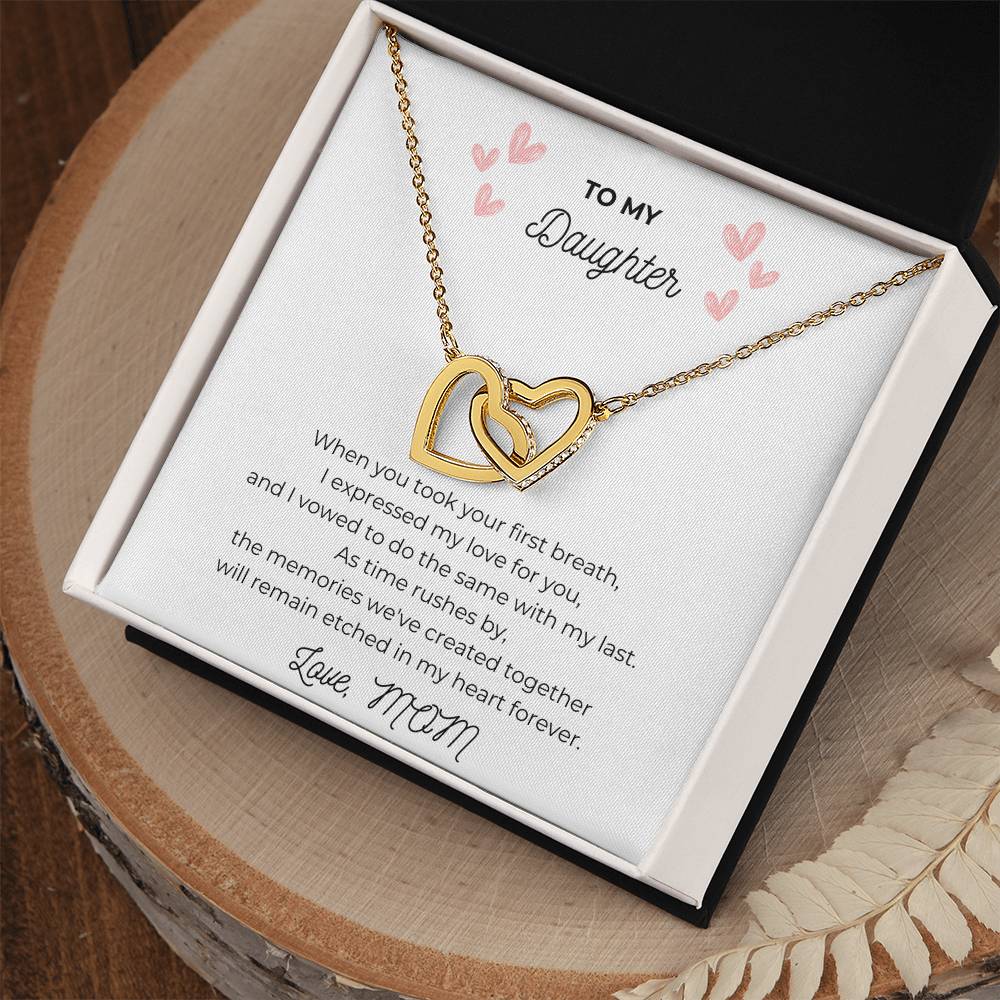 To My Daughter | Interlocking Hearts Necklace