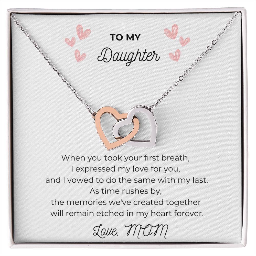To My Daughter | Interlocking Hearts Necklace