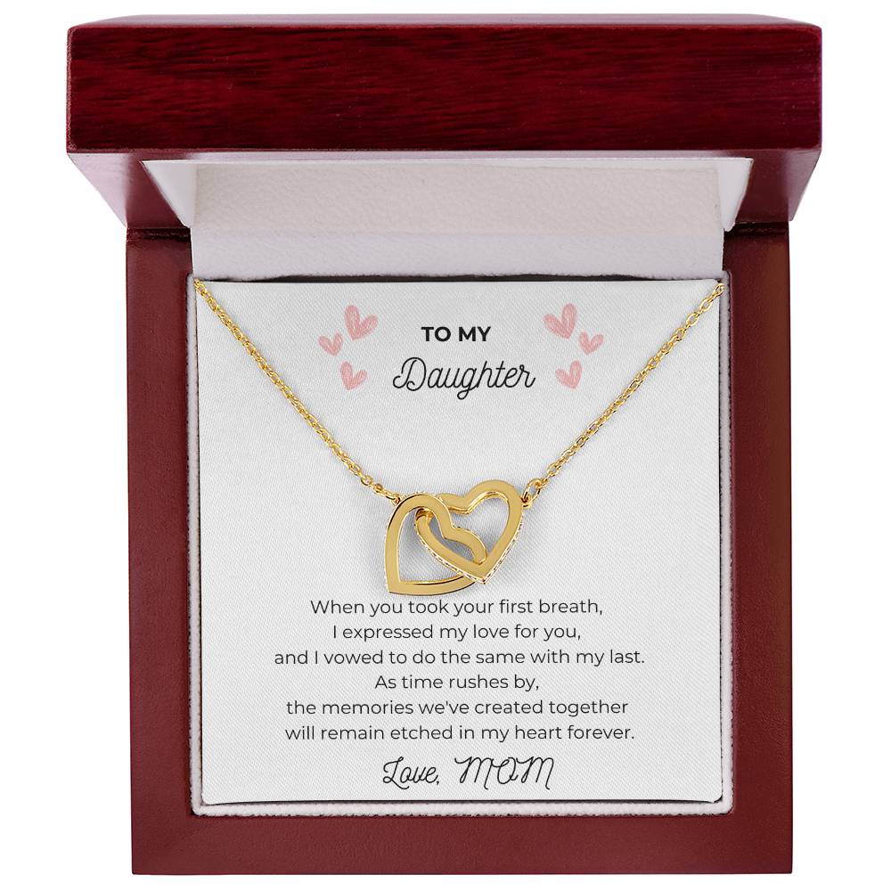 To My Daughter | Interlocking Hearts Necklace