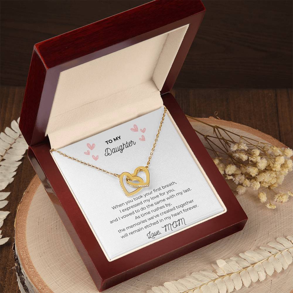 To My Daughter | Interlocking Hearts Necklace