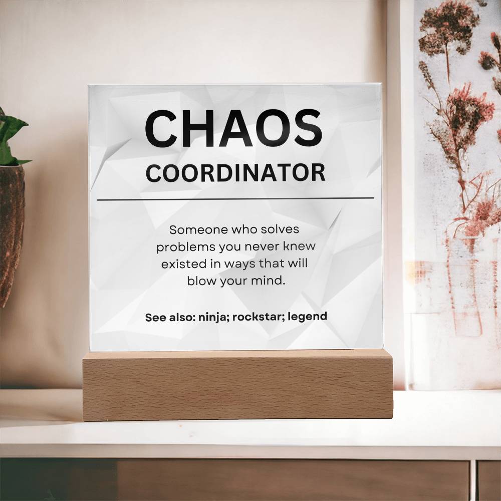 Chaos Coordinator Plaque