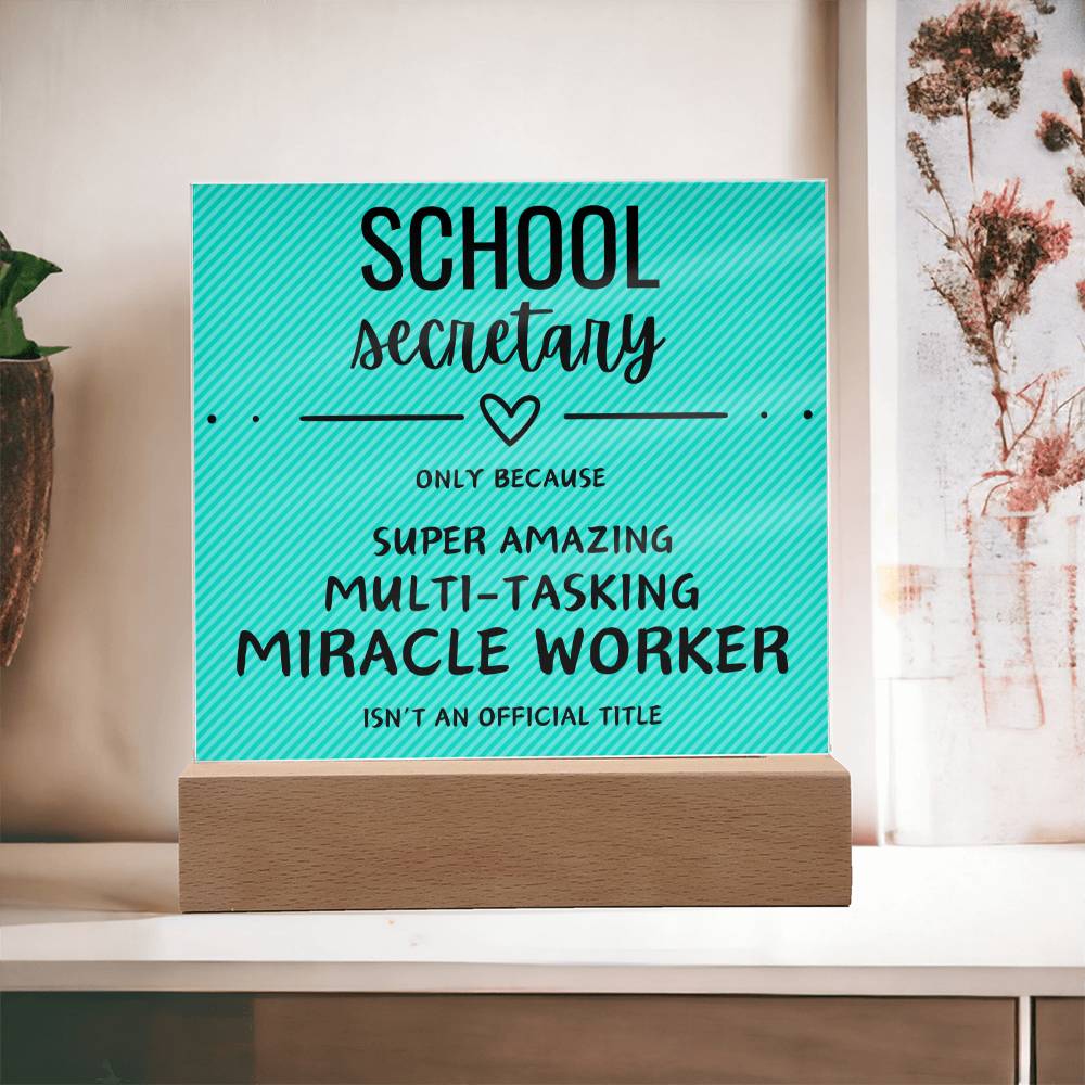 School Secretary plaque
