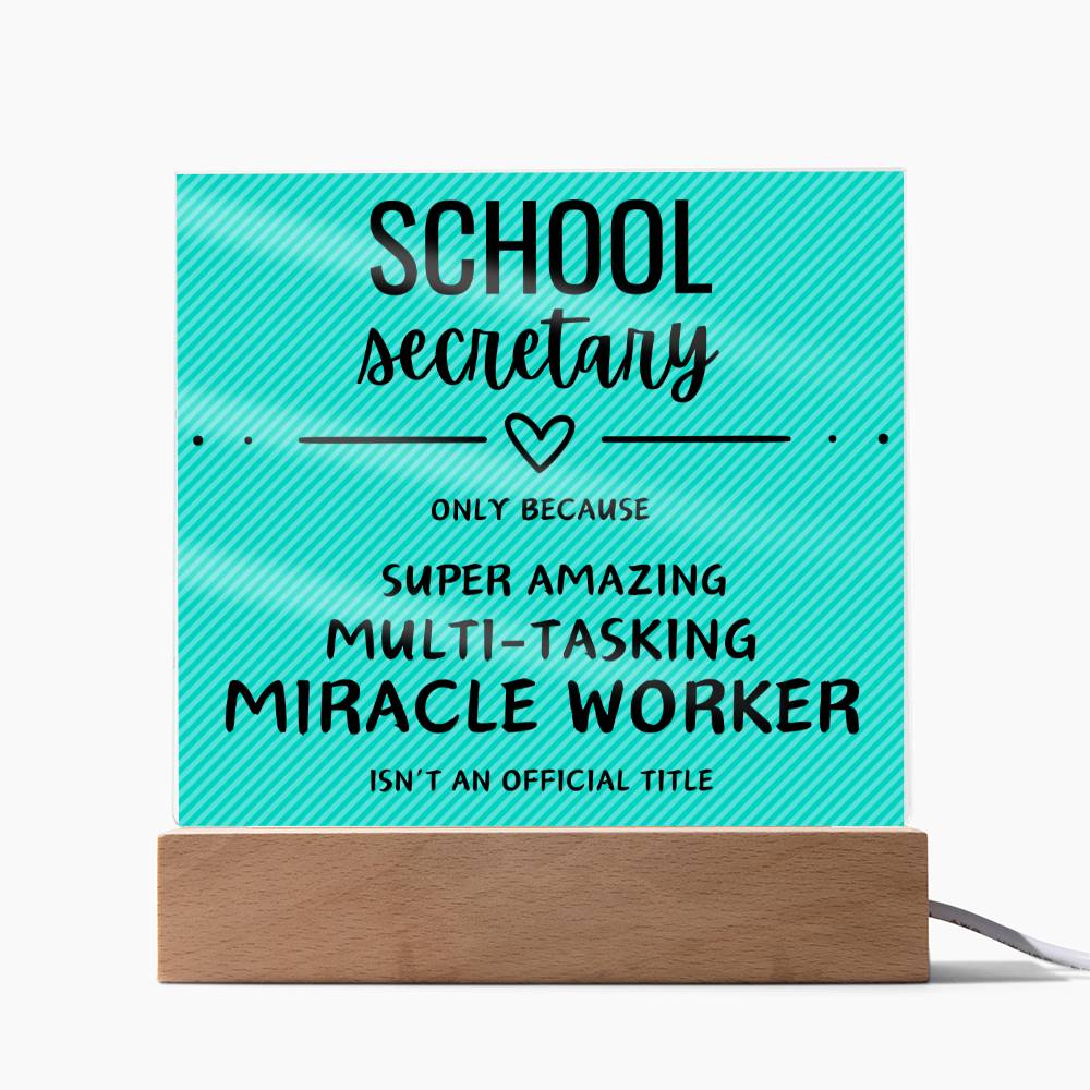 School Secretary plaque