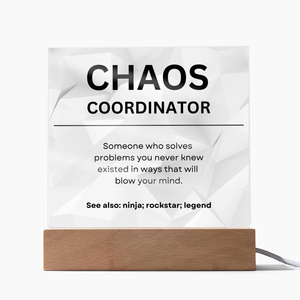 Chaos Coordinator Plaque