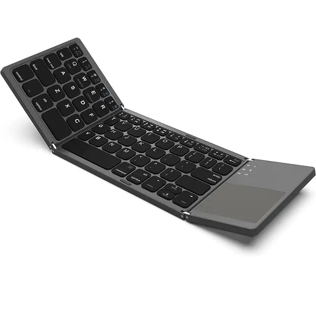 New Portable Mini Tri-Fold Bluetooth Keyboard with Wireless Touchpad