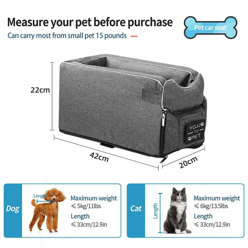 Portable Cat Dog Bed Travel Seat