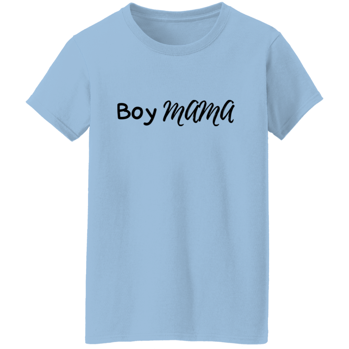 Woman's short-sleeve t-shirt with the words: Boy Mama