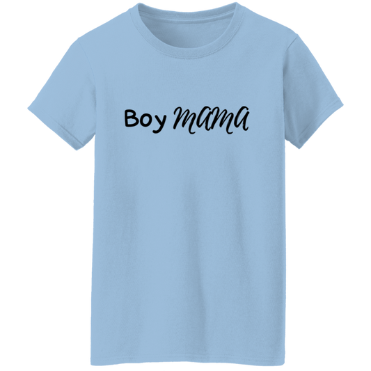 Woman's short-sleeve t-shirt with the words: Boy Mama