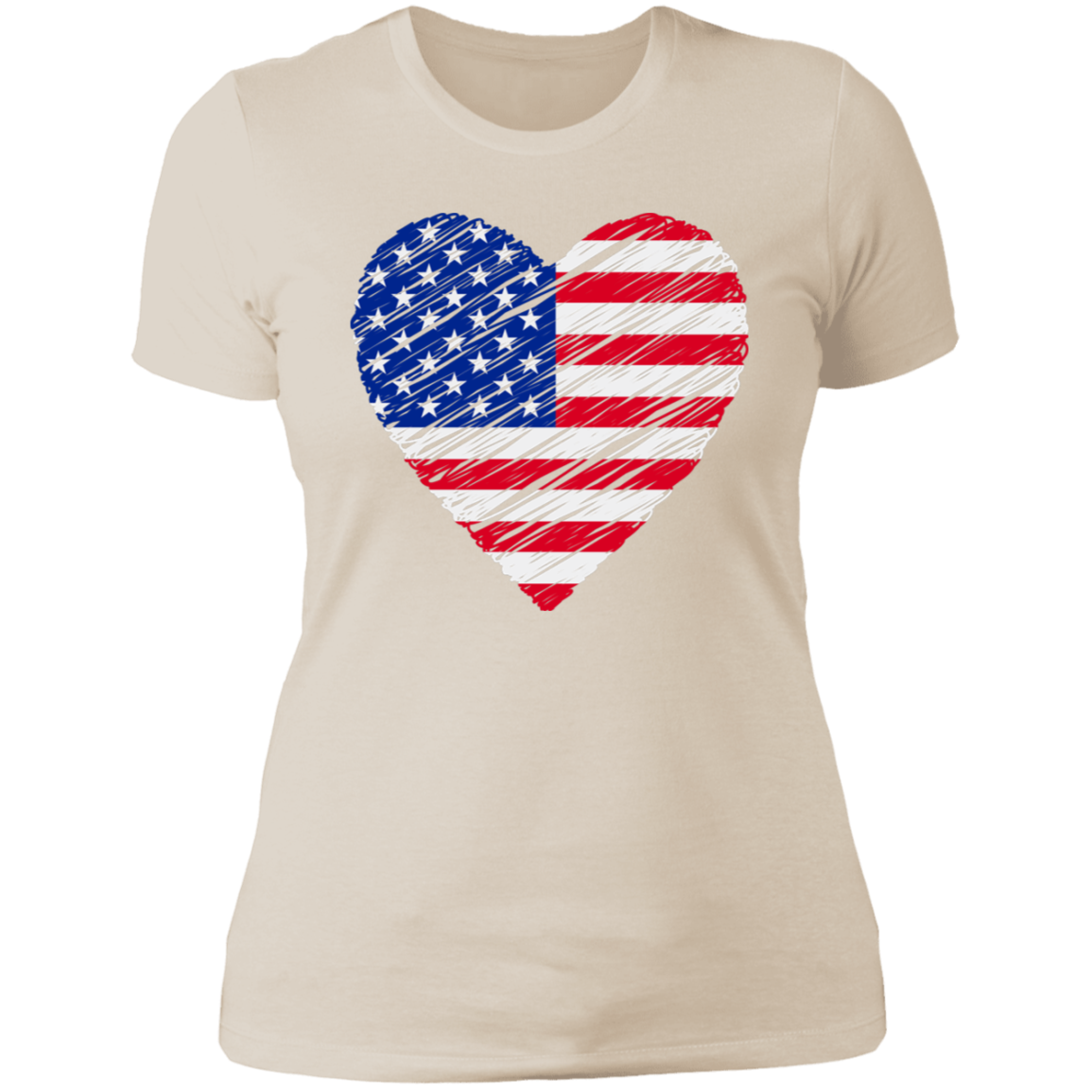 America Heart Ladies'  T-Shirt