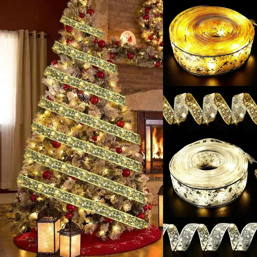 Christmas Ribbon Light, Battery-Operated