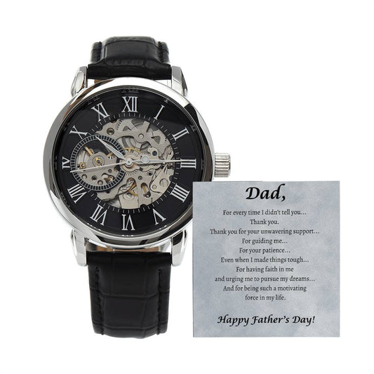 Openworks Watch with gray Happy Father's Day message card.