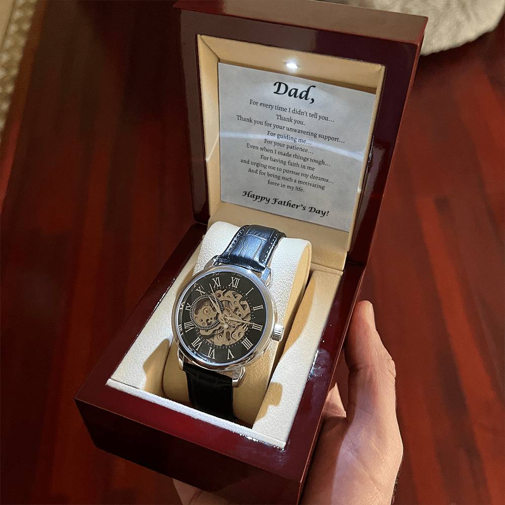 Dad | Thank You | Father's Day | Openwork Watch