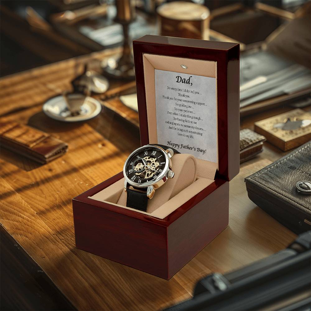 Dad | Thank You | Father's Day | Openwork Watch