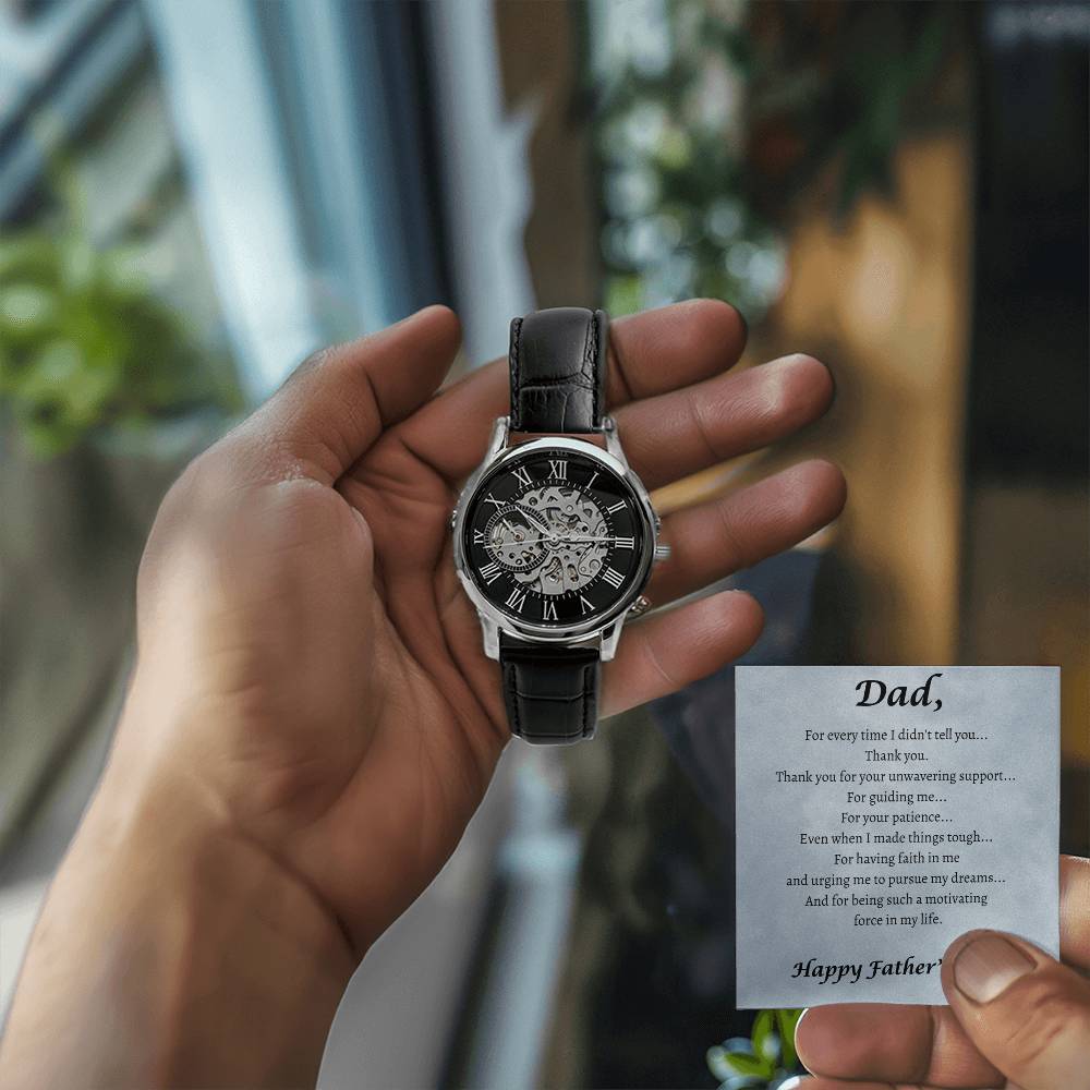 Dad | Thank You | Father's Day | Openwork Watch