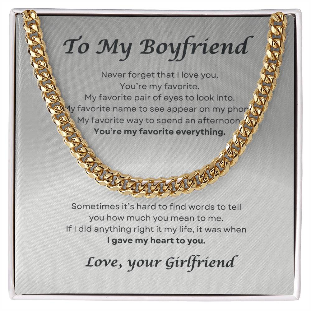 To My Boyfriend | Cuban Link Chain