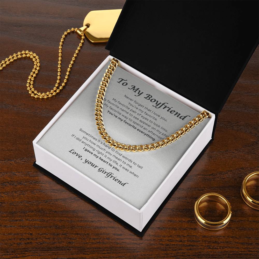 To My Boyfriend | Cuban Link Chain