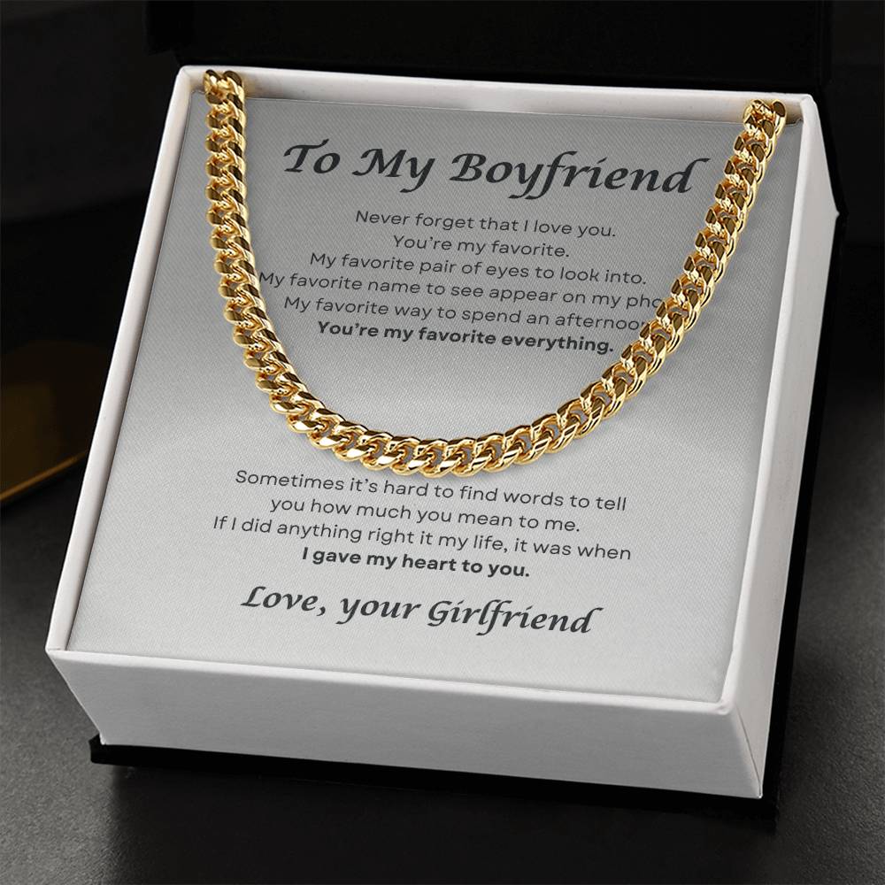 To My Boyfriend | Cuban Link Chain