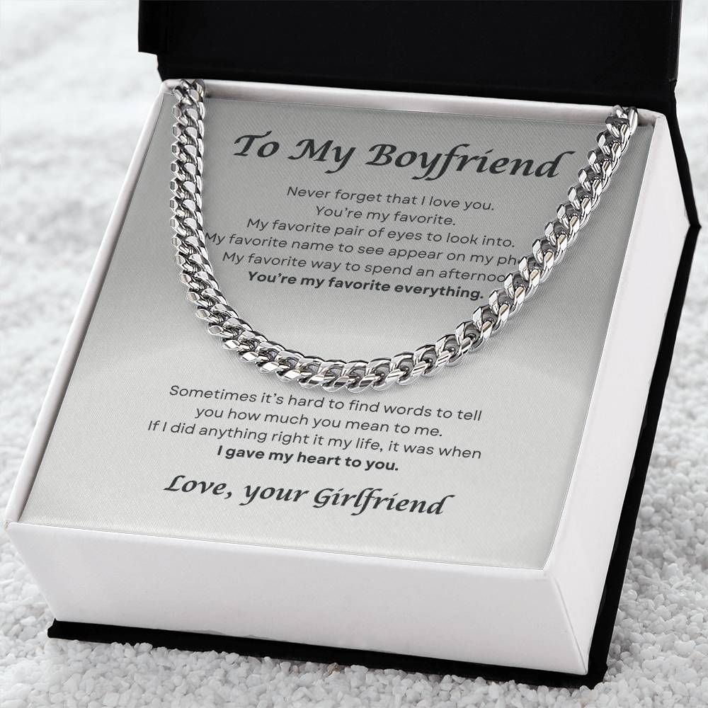 To My Boyfriend | Cuban Link Chain