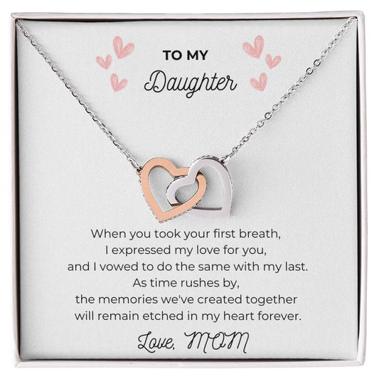 To My Daughter | Interlocking Hearts Necklace