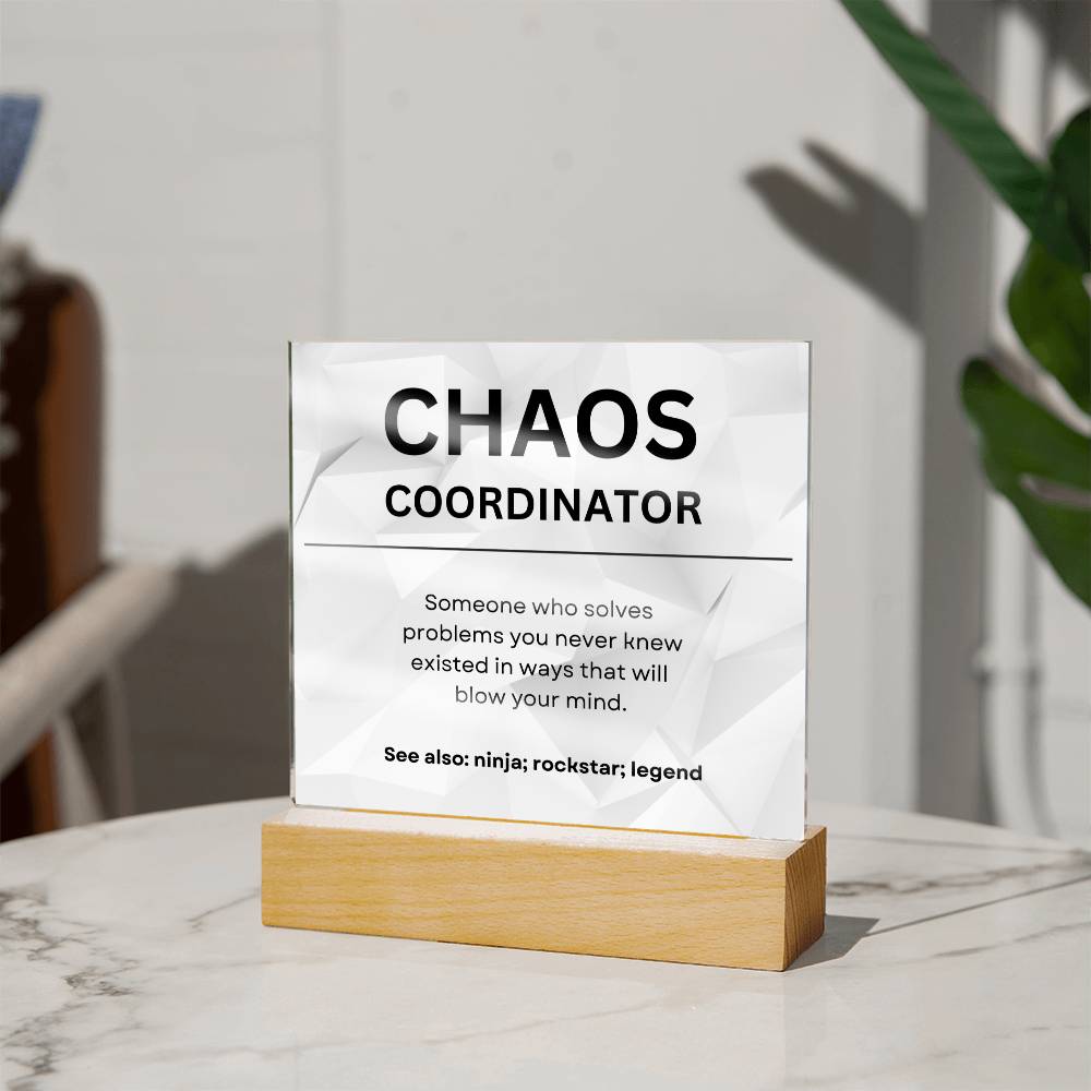 Chaos Coordinator Plaque