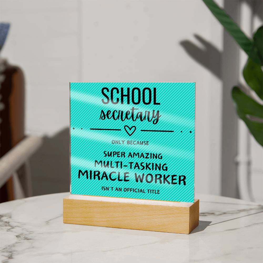 School Secretary plaque