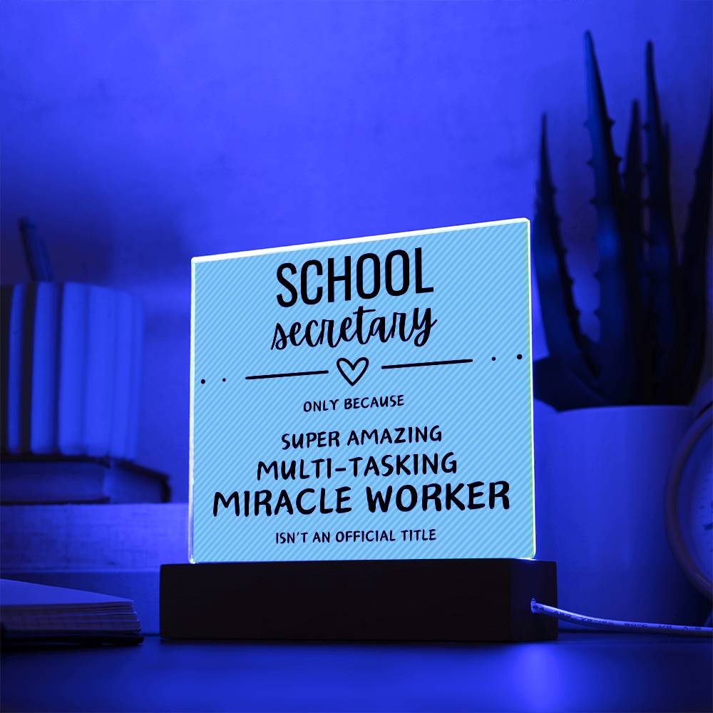 School Secretary plaque
