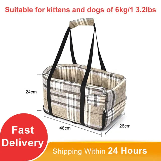 Portable Cat Dog Bed Travel Seat